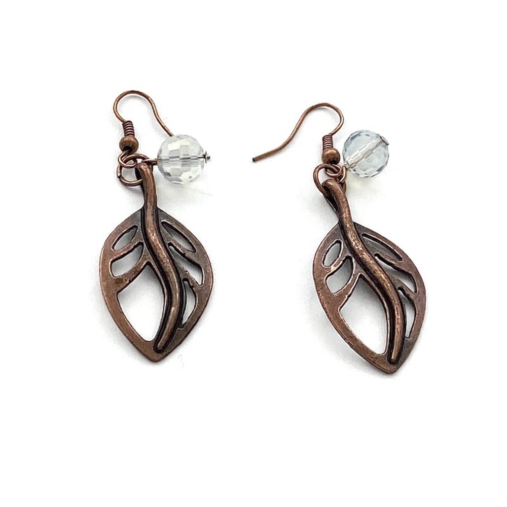 Artisan Copper Opalite Drop Dangle Earringsg - image 1